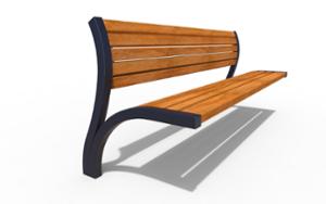 street furniture, seating, wood seating, wood backrest, logo