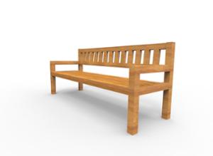 street furniture, seating, wood, wood seating, wood backrest, armrest, vintage