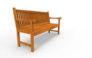 street furniture, seating, wood, wood seating, wood backrest, armrest, vintage