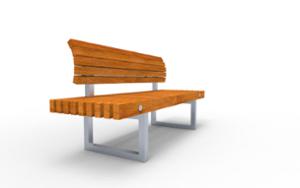 street furniture, seating, wood seating, wood backrest