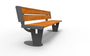 street furniture, seating, wood seating, wood backrest