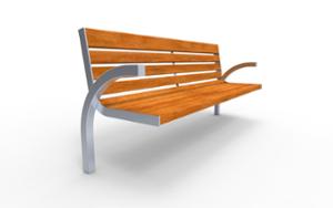 street furniture, seating, wood seating, wood backrest, armrest