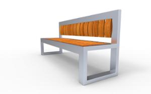 street furniture, seating, wood seating, wood backrest