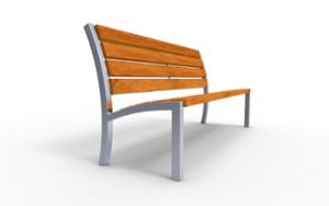 street furniture, seating, wood seating, wood backrest, logo