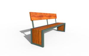 street furniture, seating, wood seating, wood backrest