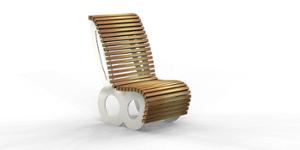 street furniture, seating, wood seating, wood backrest, chair, high backrest, for single person