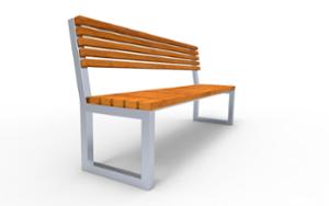street furniture, seating, wood seating, wood backrest, logo