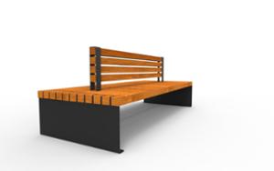 street furniture, seating, wood seating, wood backrest, double-sided