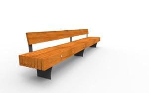 street furniture, seating, wood seating, wood backrest, armrest