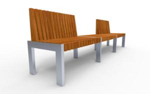street furniture, seating, wood seating, wood backrest, modular