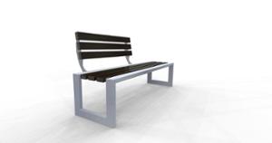 street furniture, seating, wood seating, wood backrest, logo