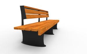 street furniture, seating, wood seating, wood backrest