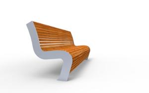 street furniture, seating, wood seating, wood backrest, logo