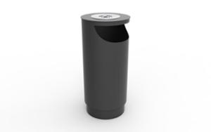 street furniture, litter bin, safety ashtray, side aperture, corten, big volume