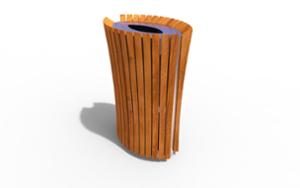 street furniture, litter bin, curved, big volume