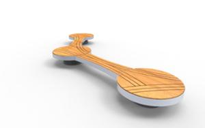 street furniture, bench, wood seating, curved, concrete, smooth concrete, modular