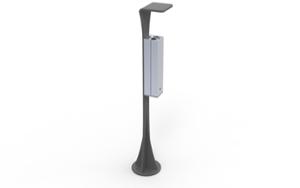 street furniture, litter bin, ashtray, canopy roof / lid