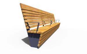 street furniture, seating, wood seating, wood backrest, modular, high backrest