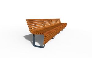 street furniture, seating, wood seating, wood backrest