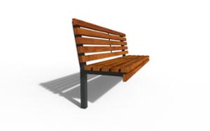 street furniture, seating, wood seating, wood backrest