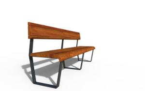 street furniture, seating, wood seating, wood backrest