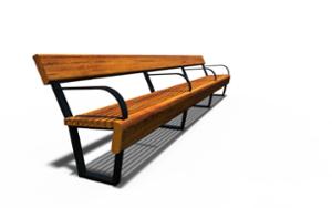 street furniture, seating, wood seating, wood backrest, wall top, modular