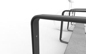 mobilier stradal, stand de biciclete, beton, beton finisat, protectie cauciuc, cu protectie cadru pentru biciclete, suport bicicleta, suporturi multiple, de sine statator