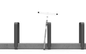 mobilier stradal, stand de biciclete, beton, beton finisat, protectie cauciuc, cu protectie cadru pentru biciclete, suport bicicleta, suporturi multiple, de sine statator