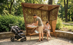 mobilier stradal, sezuturi, acoperis / capac, alaptare, pergola, przewijak, schimbarea scutecului