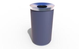 mobilier stradal, cos de gunoi, curbat, capac montat cu stift