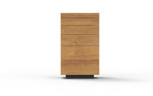 mobilier stradal, cos de gunoi, capac montat cu stift