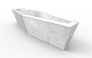 mobilier stradal, jardiniera, antitero, beton, beton finisat