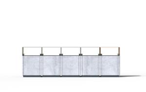 mobilier stradal, cos de gunoi, beton, beton finisat, acoperis / capac, logo, segregare completa, diafragma laterala
