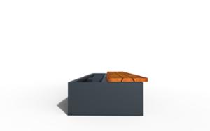 mobilier stradal, jardiniera, banca, corten, scaune din lemn