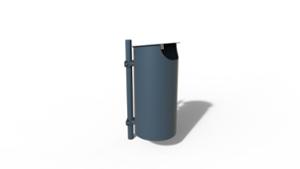 mobilier stradal, cos de gunoi, atasat la perete, bolard montat