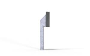 mobilier stradal, cos de gunoi, beton, beton finisat, atasat la perete, montat pe stalp, bolard montat, scrumiera