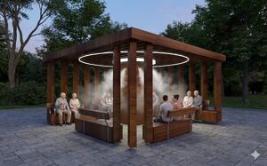 mobilier stradal, altele, leasure and rest, pergola, soniczna tężnia solankowa/ tężnie, acoperis