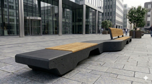 mobilier stradal, banca, sezuturi, beton, beton finisat, modular, masa mica