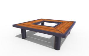 mobilier stradal, banca, scaune din lemn, fata-dubla