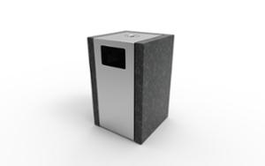 mobilier stradal, cos de gunoi, scrumiera de siguranta, granit, diafragma laterala