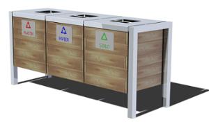 mobilier stradal, cos de gunoi, segregare completa, logo