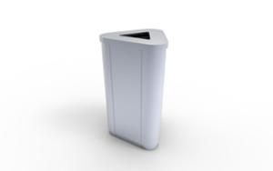 mobilier stradal, cos de gunoi, otel, curbat, logo, rectangular