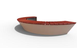 mobilier stradal, banca, jardiniera, scaune din lemn, cotiera, curbat