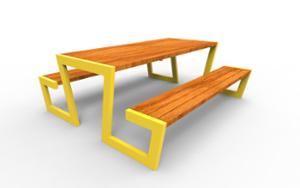 mobilier stradal, banca, scaune din lemn, masa, set picnic, sah