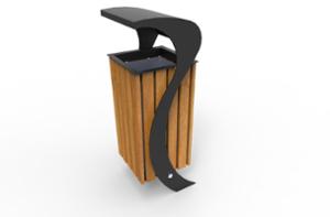 mobilier stradal, cos de gunoi, scrumiera de siguranta, acoperis / capac