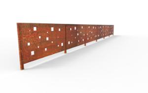 mobilier stradal, altele, gard, otel, logo