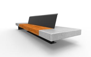 mobilier stradal, banca, sezuturi, scaune din lemn, spatar din otel, beton, beton finisat