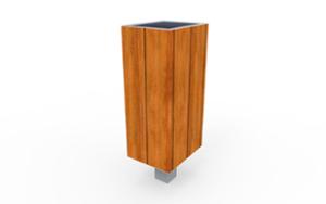mobilier stradal, cos de gunoi, montat pe stalp, scrumiera de siguranta