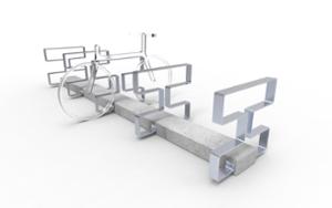 mobilier stradal, stand de biciclete, beton, de sine statator, beton finisat, modular, suporturi multiple, suport bicicleta