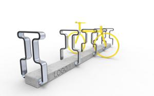 mobilier stradal, stand de biciclete, beton, de sine statator, logo, beton finisat, modular, suporturi multiple, suport bicicleta, protectie cauciuc